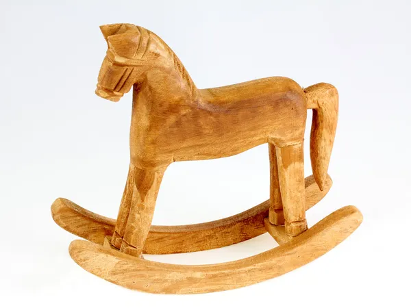 Cavallo di legno - una sedia a dondolo — Foto Stock