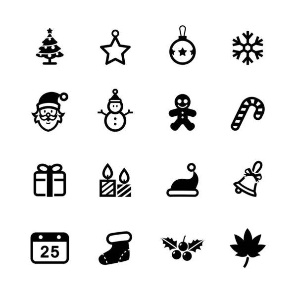 Beyaz arka plan ile Noel simgeler