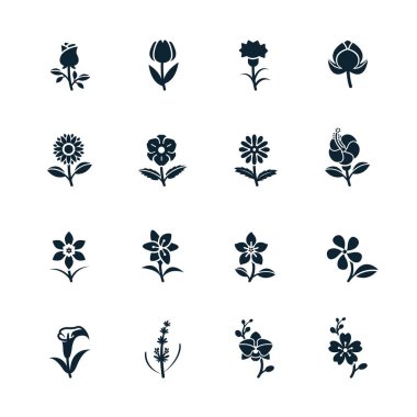 Flower Icons for Pattern clipart