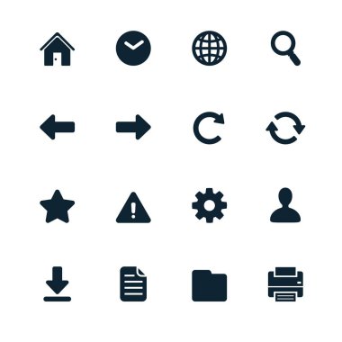 Web sitesi ve Araç Çubuğu Simgeleri