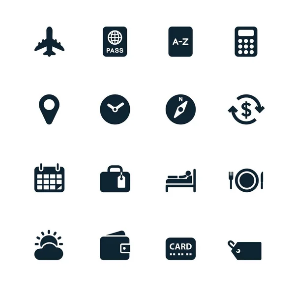 Travel Icons Application — Stock Vector