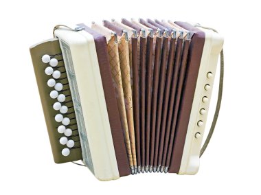 Beyaz arka plan üzerinde izole küçük mızıka