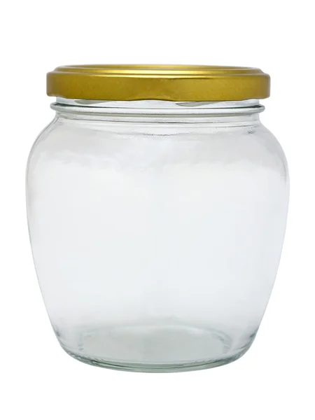 metal kapaklı boş cam kavanoz