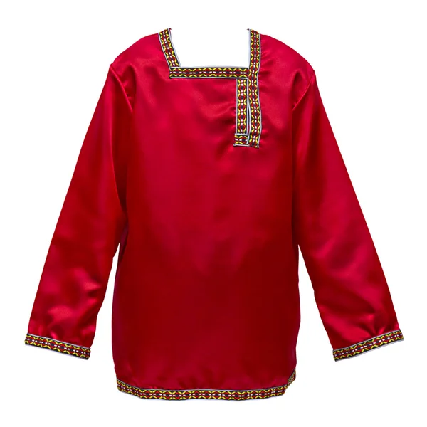 Röd ryska nationella tröja — Stockfoto