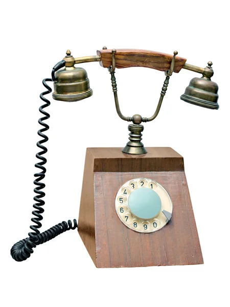 Oude bedrade telefoon — Stockfoto