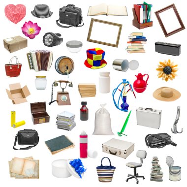 simple collage of isolated objects clipart