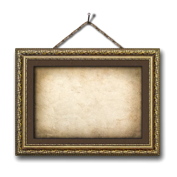 Vintage picture frame on the white isolated background — Stock Photo, Image