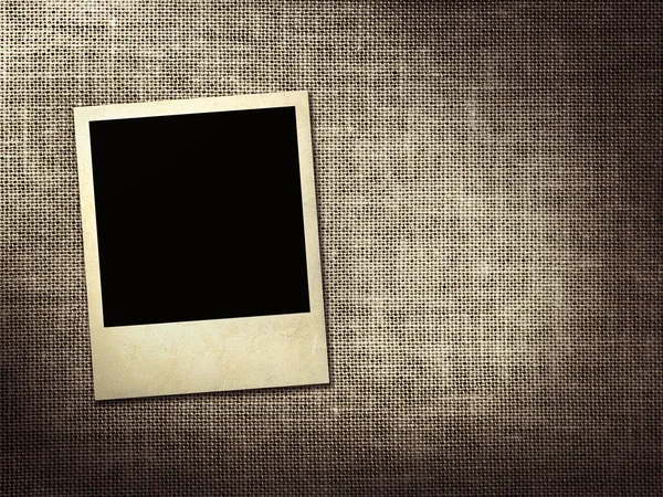 Polaroid tarzı fotoğraf keten zemin — Stok fotoğraf