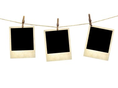 clothesline üzerinde asılı eski stili fotoğraf