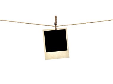 clothesline üzerinde asılı eski stil fotoğraf