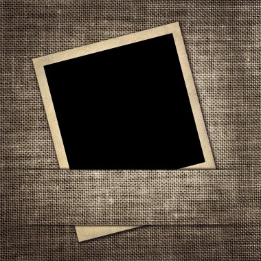 Eski tip fotoğraf keten zemin üzerine
