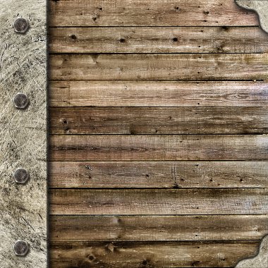 bir demir rootlet ile ahşap albüm kapağı