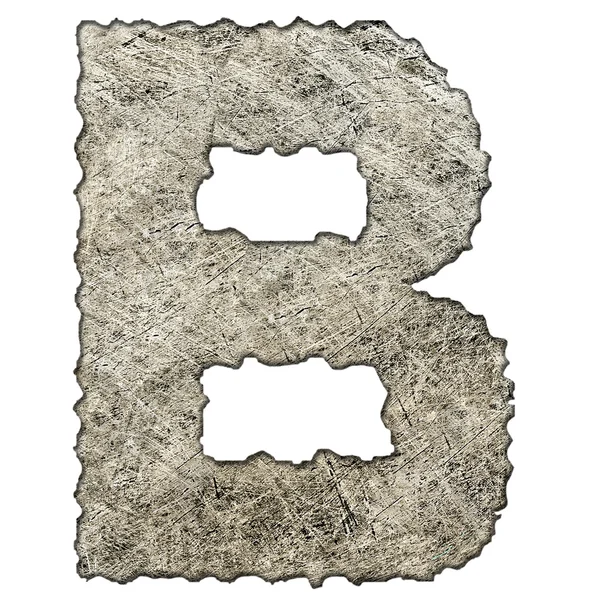 Old scratched metal letter T — Stock fotografie