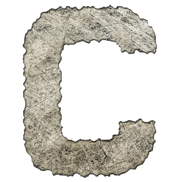 Old scratched metal letter T — Stock Photo, Image