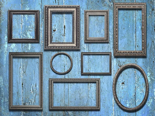 Old Wooden Frames Vintage Wooden Background — Stock Photo, Image