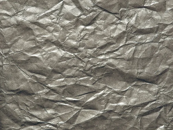 Silver Crumpled Paper Background — Stock Photo, Image