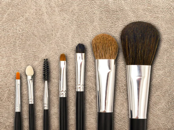 Conjunto Pinceles Para Aplicar Maquillaje —  Fotos de Stock