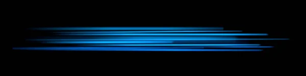 Lignes Éclatantes Bleu Dynamique Sur Fond Noir — Photo