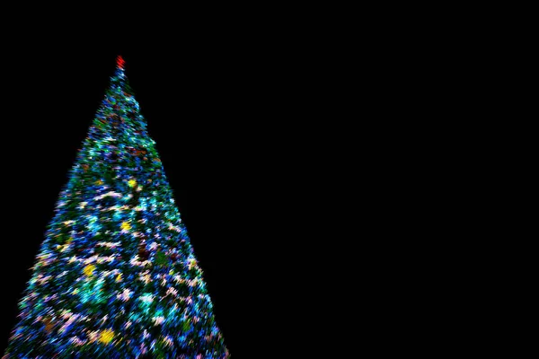Árvore Natal Abstrata Sobre Fundo Preto — Fotografia de Stock