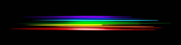 Linee Luminose Multicolori Dinamiche Sfondo Nero — Foto Stock