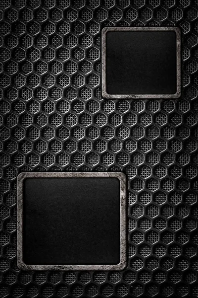 Hexagonal Iron Mesh Steel Frames Background — Stock Photo, Image