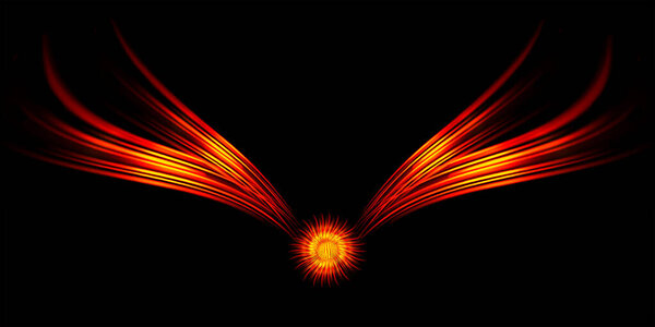 abstract graphic design element on black background