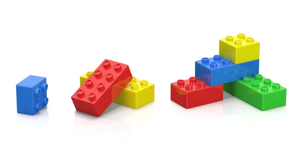 Kleurrijke plastic blokken — Stockfoto