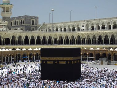 Makkah, Saudi Arabia - June 20, 2013: The view in the morning when Muslims all over the world are performing the umrah pilgrimage