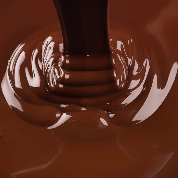Horký Čokoládový Sirup Náplň Sladké Jídlo Pozadí — Stock fotografie