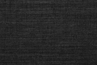 Doğal dokuların siyah dokusu. Arkaplan olarak koyu keten kumaş