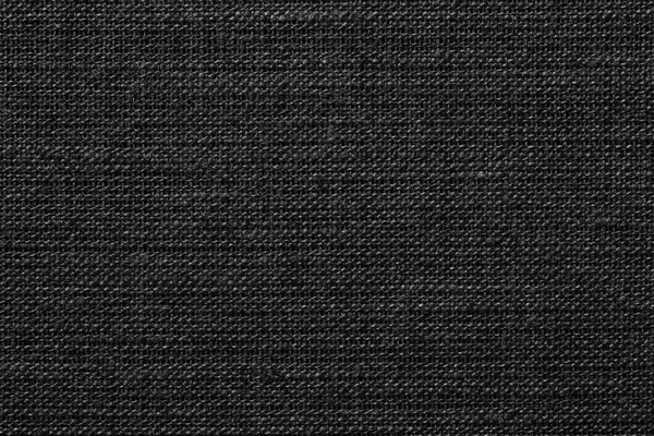 Textura Negra Tela Natural Saco Lino Oscuro Como Fondo — Foto de Stock