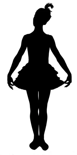 Silhouette d'une fille — Photo