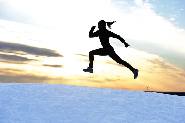 Atleta donna che corre — Foto Stock