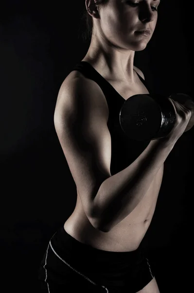 Strong athletic muscular woman — Stock Photo, Image