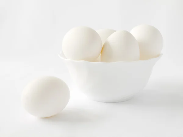 Rye flour closeup and eggs — Stock Photo, Image