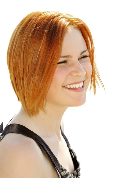 Ritratto di una bella giovane donna dai capelli rossi — Foto Stock