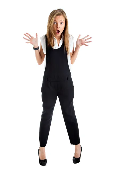 izole şok bir kadın. iş kadını ile komik sürpriz Nice