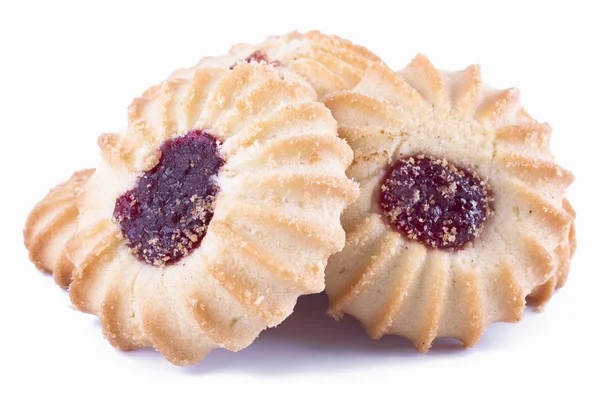 Kuraby cookies på vit bakgrund — Stockfoto