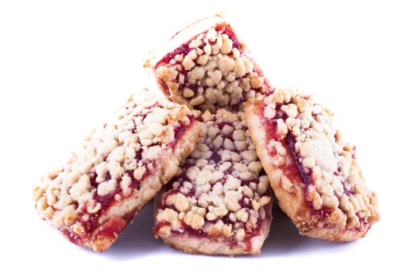 Suiker koekjes, geïsoleerd op witte achtergrond — Stockfoto