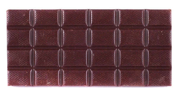 Barra de chocolate sobre fondo blanco —  Fotos de Stock