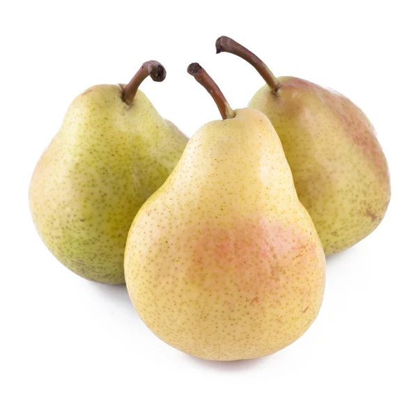 Drie gele peren — Stockfoto