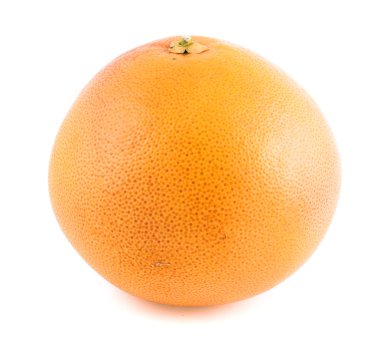 Beyaz arkaplanda izole edilmiş sarı greyfurt