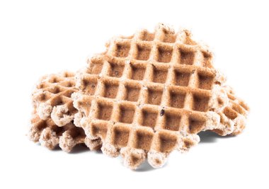 Yulaflı kurabiyeler, beyaz zemin üzerine izole