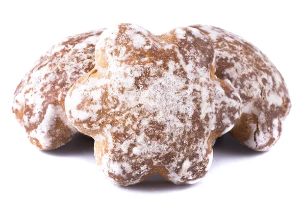 Lebkuchen auf weißem Hintergrund — Stockfoto