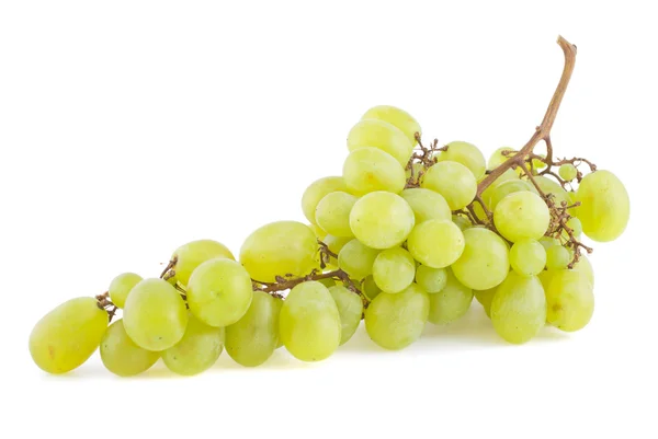 Bando de uvas verdes, isoladas sobre fundo branco — Fotografia de Stock