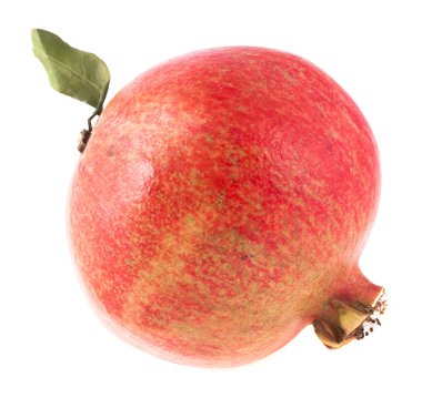 Beyaz arkaplanda kırmızı nar