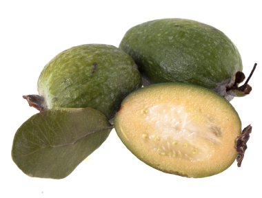 feijoa, beyaz zemin üzerine izole