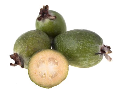 feijoa, beyaz zemin üzerine izole