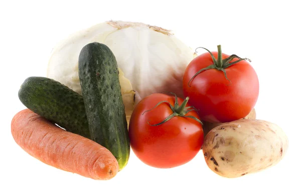 Verduras frescas sobre fondo blanco —  Fotos de Stock