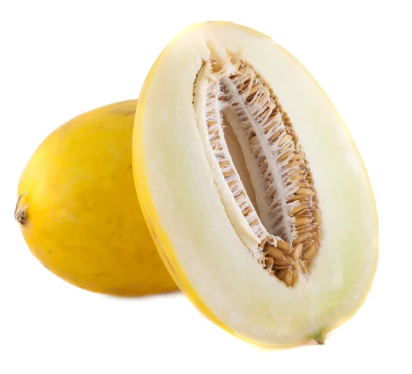 Ripe melon on a white background — Stock Photo, Image